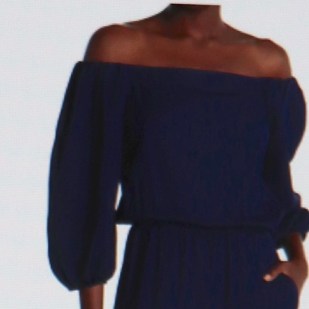 THEORY Off the Shoulder Classic Jumpsuit Size M